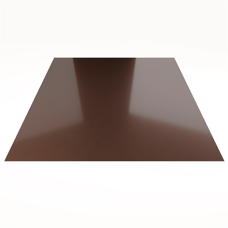 Гладкий лист Гладкий полиэстер RAL 8017 (Шоколадно-коричневый) 1500*1250*0,45 двухсторонний ламинированный
