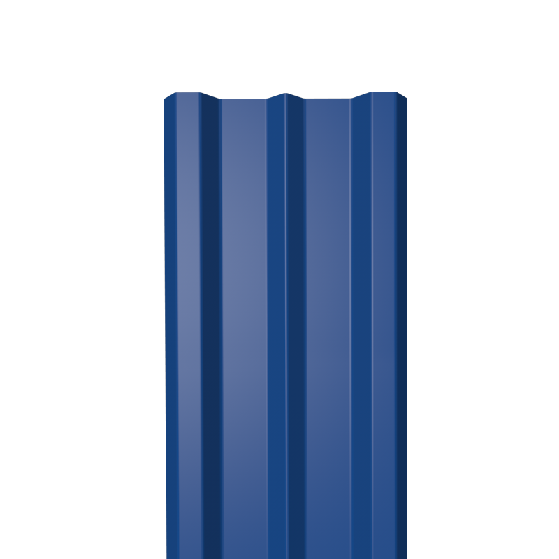 Металлический штакетник Гладкий полиэстер RAL 5005 (Синий) 3000*100*0,5 односторонний Прямой