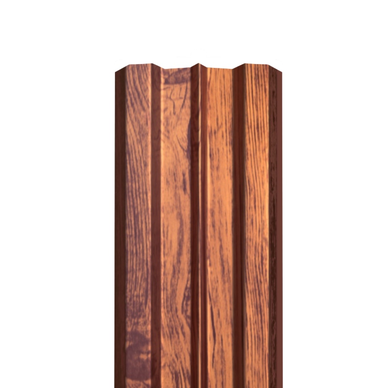 

Металлический штакетник Рисунки (Принтек) Красное дерево 1500*100*0,45 односторонний Прямой