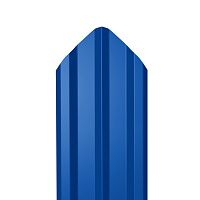 Металлический штакетник Гладкий полиэстер RAL 5005 (Синий) 1800*100*0,45 двухсторонний Фигурный