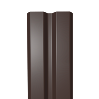 Металлический штакетник Гладкий полиэстер RAL 8017 (Шоколадно-коричневый) 3000*87*0,5 двухсторонний Прямой