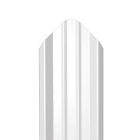 Металлический штакетник Гладкий полиэстер RAL 9003 (Белый) 1800*69*0,45 двухсторонний Фигурный